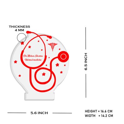 Personalized Stethoscope 3D Illusion LED Lamp  Unique Doctor Appreciation, Graduation & Birthday Gift for Doctor & Medical Student   Medical Desk Decor  Warm White Light